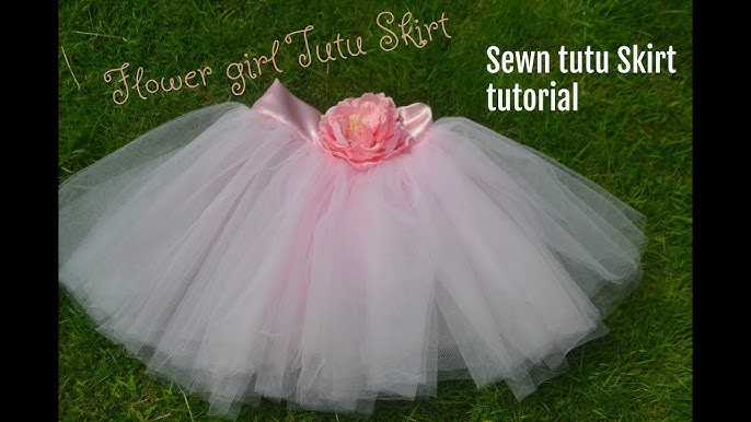 How to Sew a Simple Tulle Skirt with Elastic Band- DIY Tulle Skirt