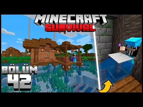 MUHTEŞEM BALIKÇI KULÜBESİ, İSKELE ve AFK BALIK FARMI !! (basit)┇Minecraft Survival ▹Bölüm 42