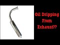 Oil Dripping Out Of 2 Stroke Motorized Bicycle Exhaust - Problem or Not?