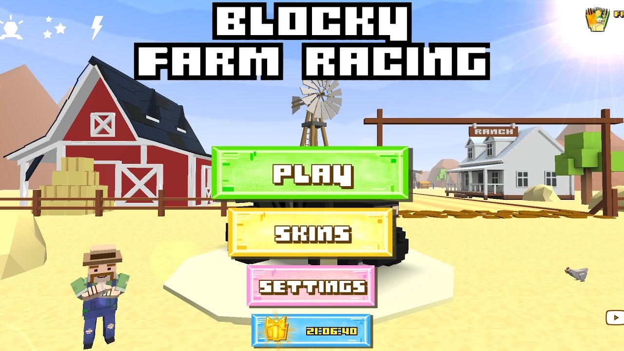 Я ИГРАЮ В ИГРУ BLOCKY FARM RACING ЭТА ИГРА ПРО ФЕРМУ