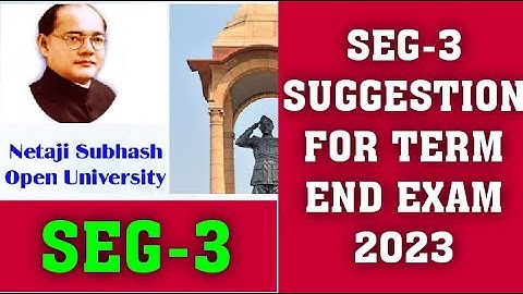 NSOU BDP SEG-3 SUGGESTION FOR TERM END EXAM 2023/ nsou bdp seg 3  question  paper