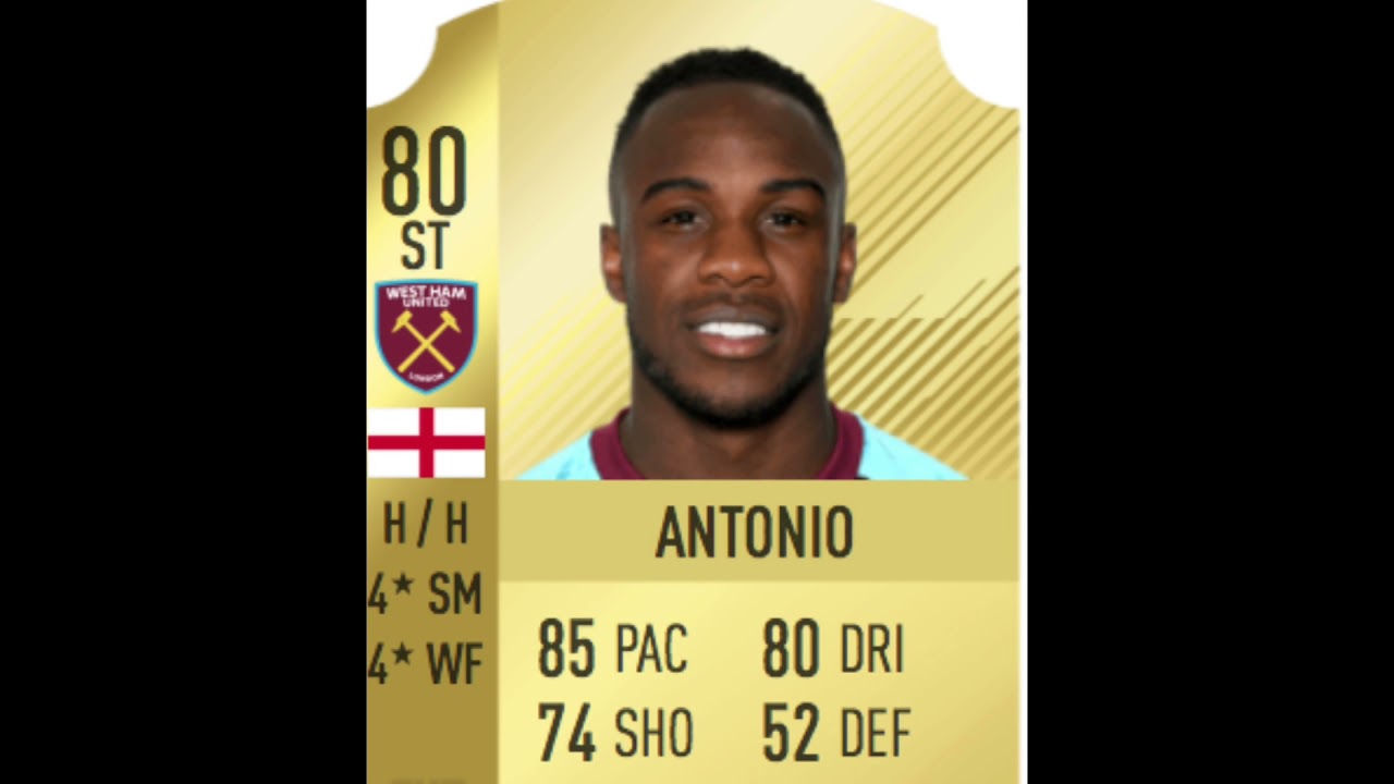 West Ham’s rating in fifa18