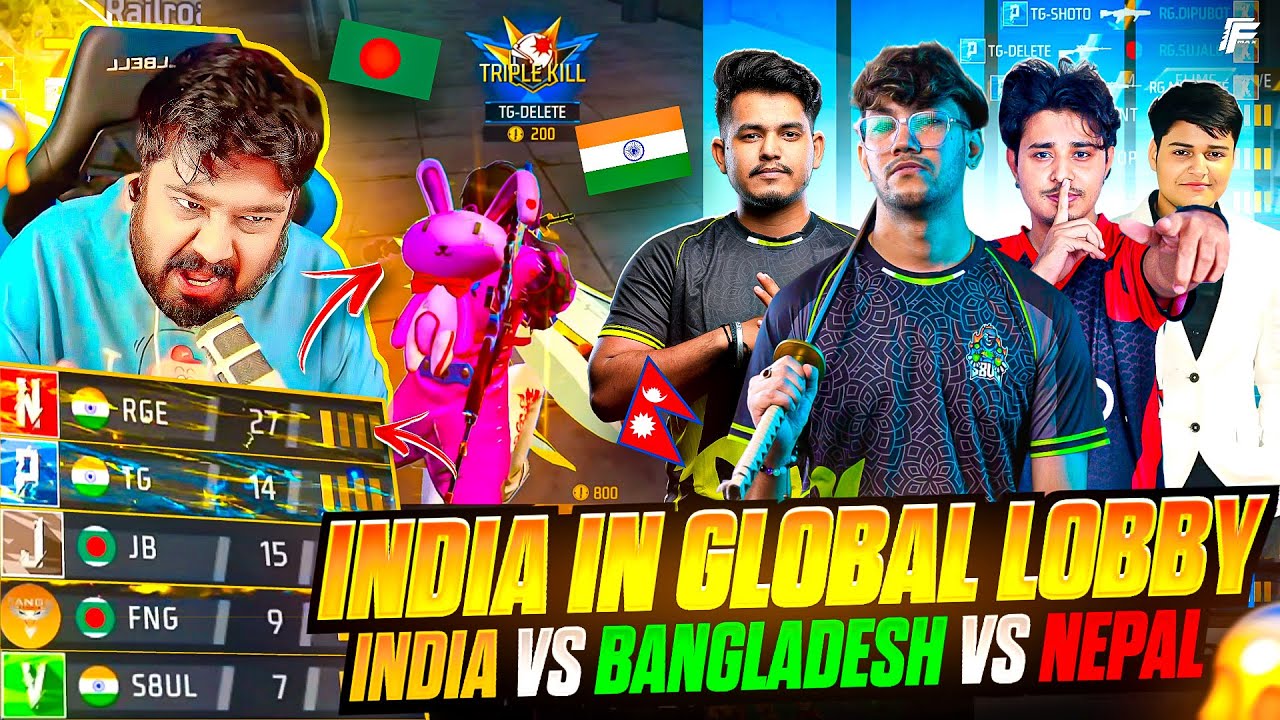 27kills 💪 In International Lobby | Ft. Tg Delete, Iconic, Pahadi & Ronit | Rocky Rdx