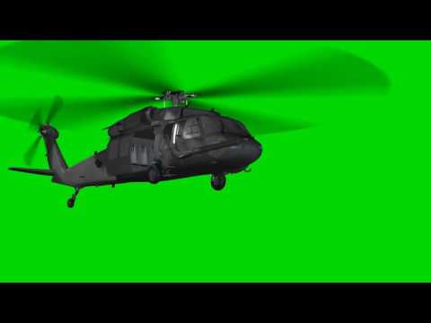 Black Hawk Uh-60 military Helicopter in flight - Green Screen - free use @bestgreenscreen