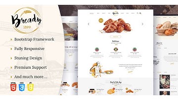 Bready - Bakery, Cakery & Food Template | Themeforest Website Templates and Themes