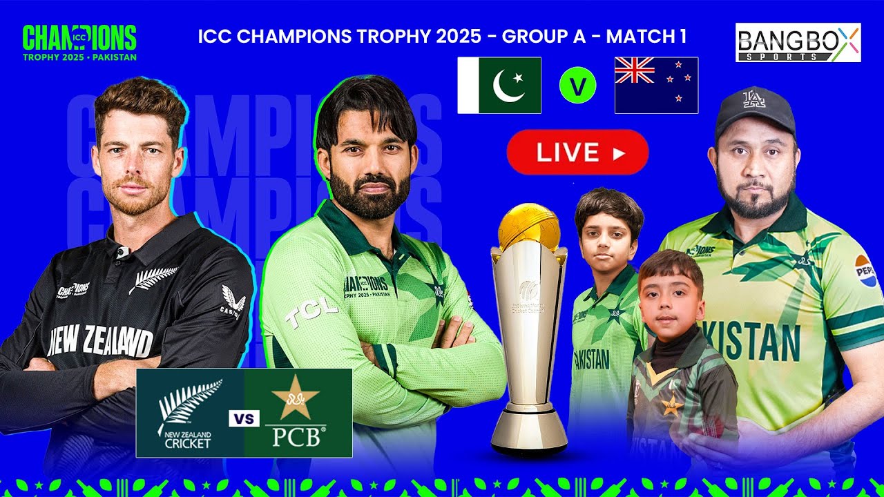 🔴Live: PAK VS NZ | CT2025 Exclusive at BANG BOX SPORTS |  WHAT A CRICKET WITH QAZI UZAIR | 