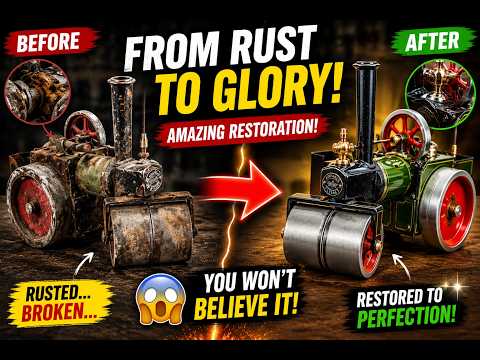 🚜 Restoring a Rusty Antique Steam Roller Back to Life!