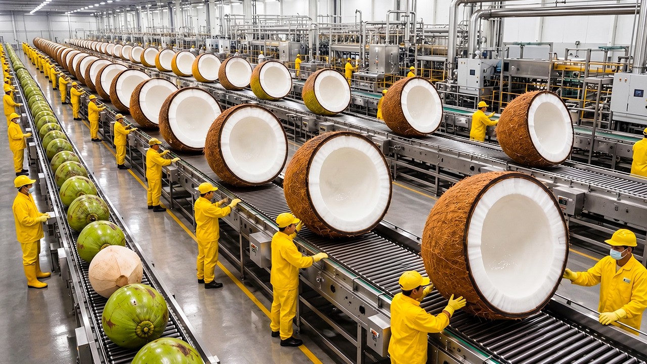 Inside a Modern Coconut Factory: From Fresh Coconuts to Premium Coconut ...