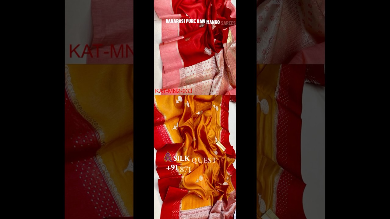 Unbeatable price Banarasi Raw Mango Silk Saree message us 8714346983 
