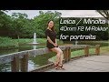 Leica Minolta 40mm M Rokkor F/2 Lens for Portraits feat. Japan Model Mikie 4K