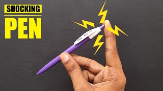 how to make a shocking pen , prank gun making , electric current pen