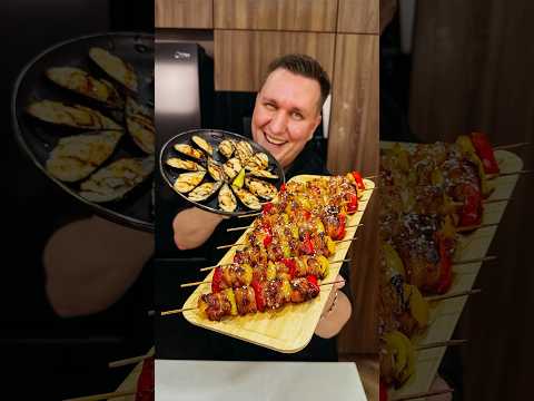 КУРИНЫЕ ШАШЛЫЧКИ И ФАРШИРОВАННЫЕ МИДИИ