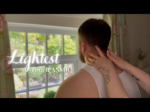 ASMR Whispered Light Touching on the Back, Neck, Hair & Scalp | Delicate use of Hands & Tools