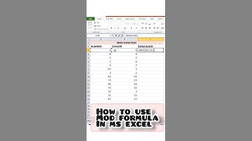 How to use Mod formula in ms excel 🔥✅ #shorts #video