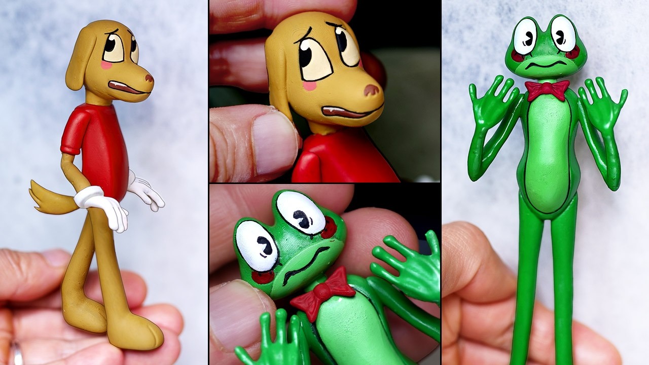 Making THE AMAZING DIGITAL CIRCUS SCRATCH & RIBBIT Sculptures - YouTube