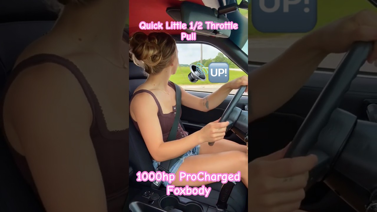 1000hp Stick Shift ProCharged Foxbody - Quick 1/2 Throttle Pull 