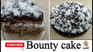 Bounty cake | chocolate coconut how to make #zaiqedarkhana tutorial...