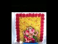 BEAUTIFUL GOLD BACKDROP PANEL WITH ROSES FOR GANPATI DECORATION
