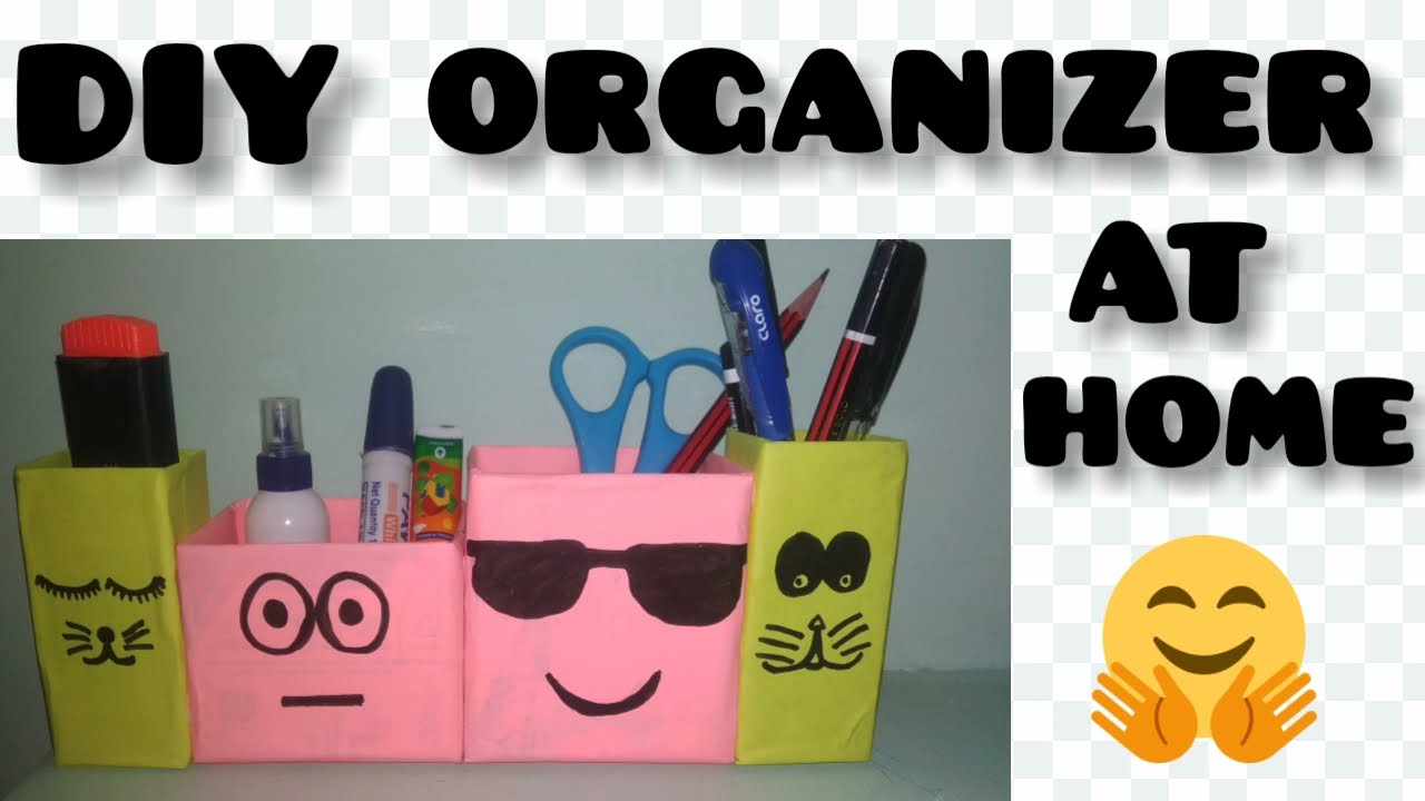 DIY DESK DECOR IDEAS FROM WASTE THINGSDESK ORGANIZER FROM CARDBOARD