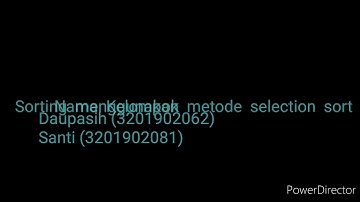 Program  sorting  menggunakan  metode selection sort