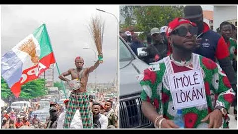 See What Happens When the PDP Throw Shade the APC at Davido Uncle Ademola Adeleke Mage Rally.