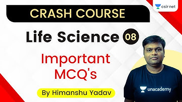 12:00 PM- CSIR NET 2020 |Crash Course |Life Science by Himanshu Yadav | Important MCQ