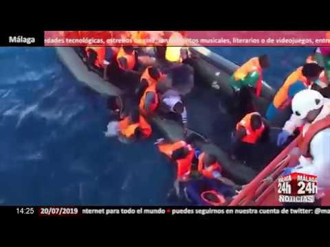 Noticia - Rescatadas 113 personas que navegaban en dos pateras localizadas en el mar de Alborán horas en frances