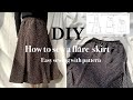 DIY/How to sew a flare skirt/８枚はぎのフレアスカート作り方/スカート作り方/服作り