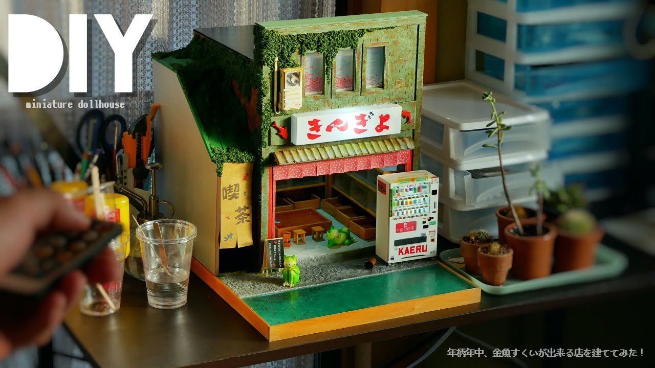 ミニチュア店 ハンドメイド ドールハウス ミニチュア 手作りキット セット桜咲く寿司屋さん