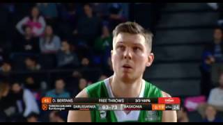 Dairis Bertans scores a career high 29 pts in the Euroleague