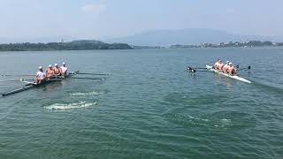 NZ M8+  4- (On left) Jones, MacDonald, Drysdale, Kirkham. 4- Wilson, Seymour, Allen, Robertson