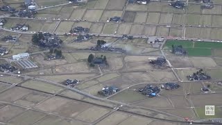 富山・小矢部で火災　強風で飛び火、民家など9棟燃える