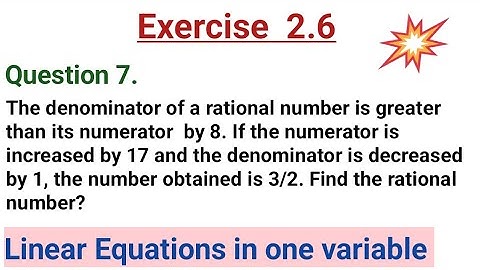 Exercise 2.6 Q7 class 8 | Ex 2.6 Question 7 | ex 2.6 q7 class 8 NCERT Maths  |  chapter 2 8th maths