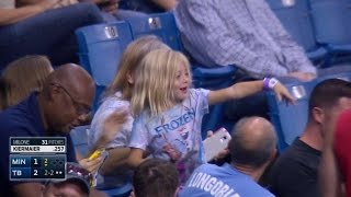 Young Girl Throws Away Souvenir Foul Ball