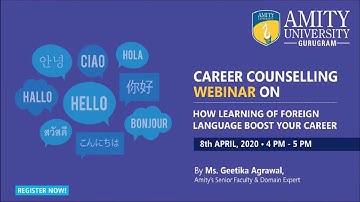 Webinar on How Learning of Foreign Language Boost Your Career