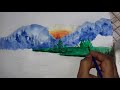 Simple landscape watercolor painting for beginnermy chitrakala