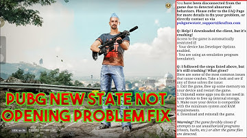 Pubg New State Not Opening Problem Fix | Pubg New State First Look