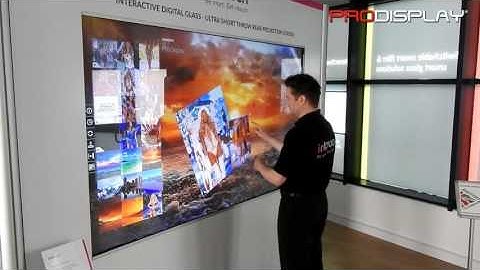 Interactive Digital Glass Rear Projection Touch Screen