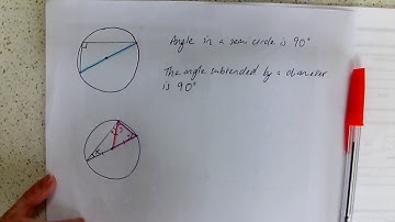 Circle theorems: proof of angle in a semicircle
