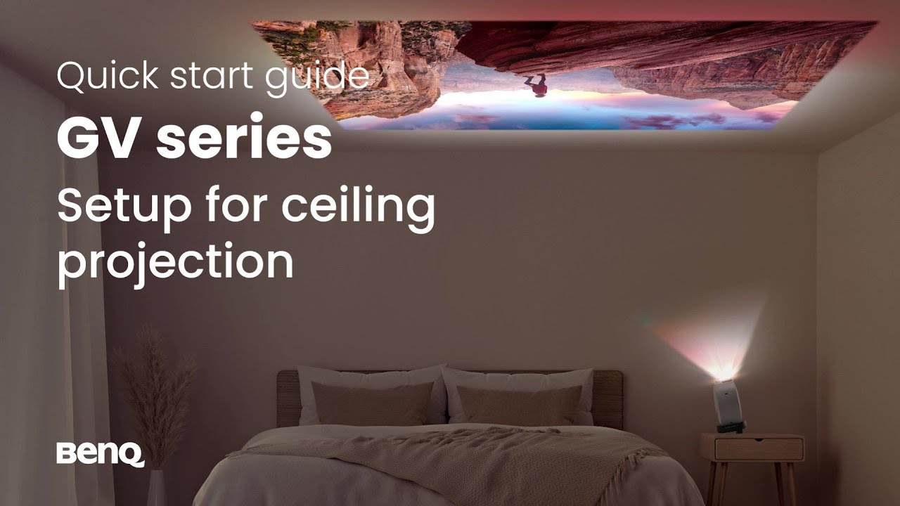 GV50 | 1080p 500lm Laser Portable Projector for Bedside Ceiling