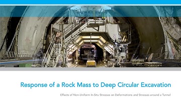 PLAXIS 2D: Response of a rock mass to circular excavation (non-uniform in-situ stress)