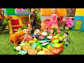 New Dog and New Vegetable 🥒🍆 set Barbie Mini cooking