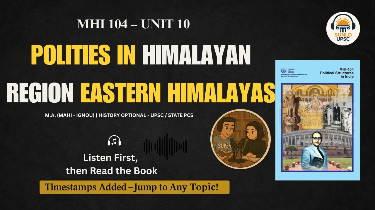 MHI 104 Unit 10: Polities in Himalayan Region: Eastern Himalayas