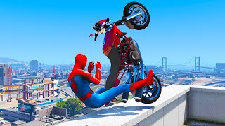 GTA 5 Spiderman Epic Jumps 4 ( Spider-Man Stunts & Fails )