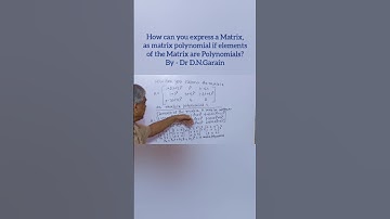 If elements of a matrix are polynomials. Can you express this matrix as matrix polynomials?