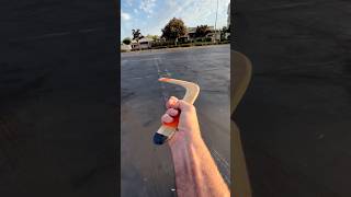 Homemade plywood boomerang magic ￼#waydownwego #plywood #boomerang #fypyoutube