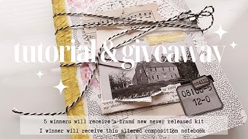 How To Make The Easiest Altered Composition Notebook Tutorial GIVEAWAY CLOSED