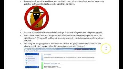 Removing Spyware and Malware from a Windows PC Using Spybot Search and Destory