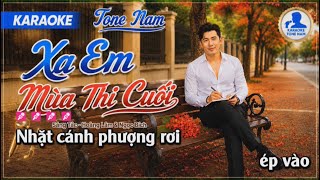 Karaoke Tone Nam | Xa Em Mùa Thi Cuối - Ngọc Bích Al 