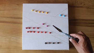 Easy Abstract Landscape Painting Demo / For Beginners / Masking Tape & Acrylics / Relaxing